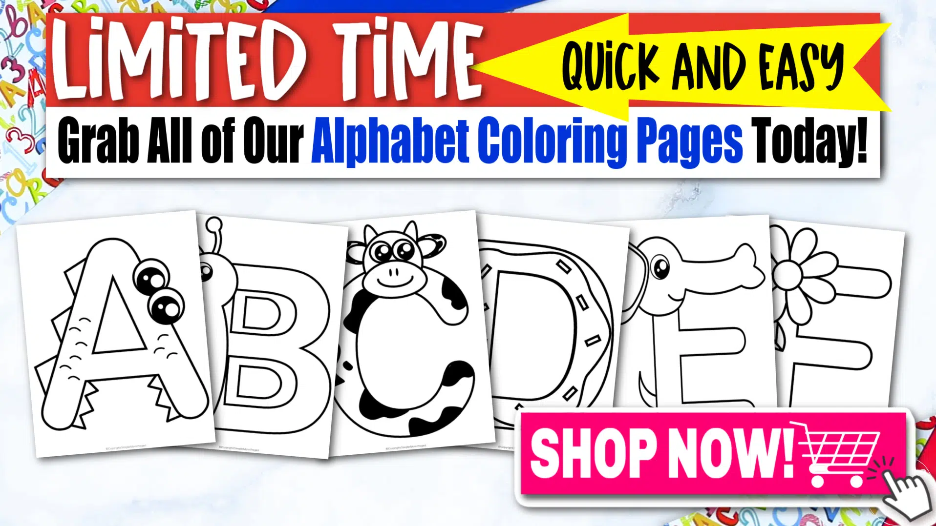 Fun printable alphabet coloring pages â simple mom project