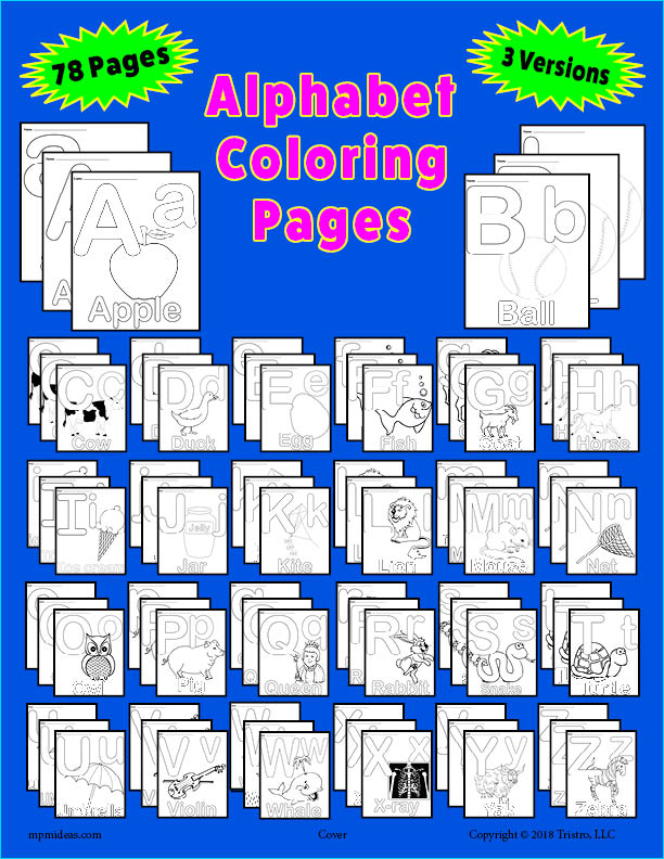 Alphabet coloring pages