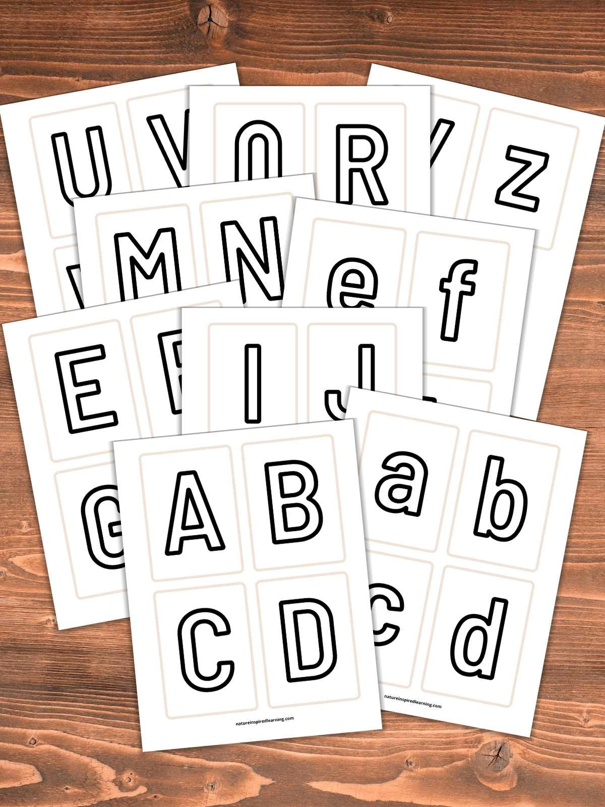 Printable letter flashcards a