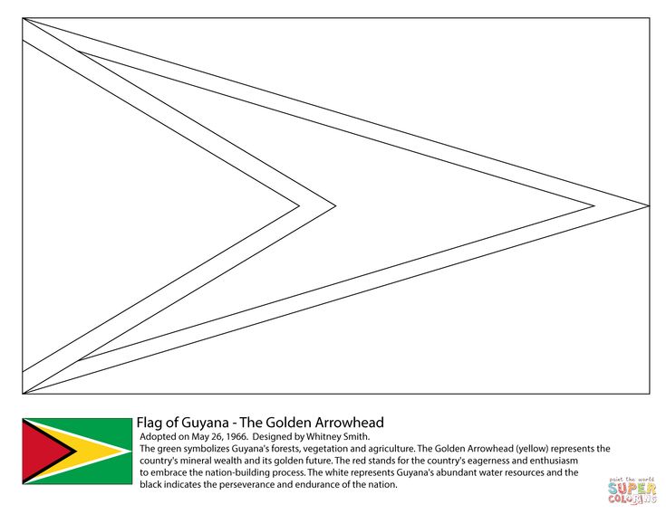 Guyana flag coloring page free printable coloring pages flag coloring pages kansas state flag guyana flag