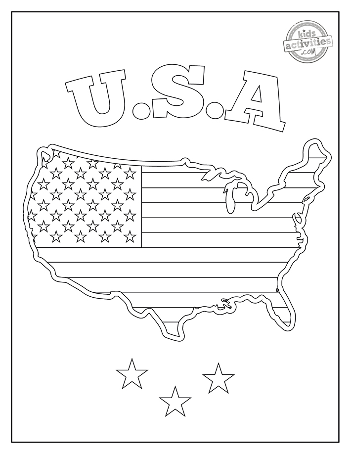 Printable fun patriotic american flag coloring pages kids activities blog