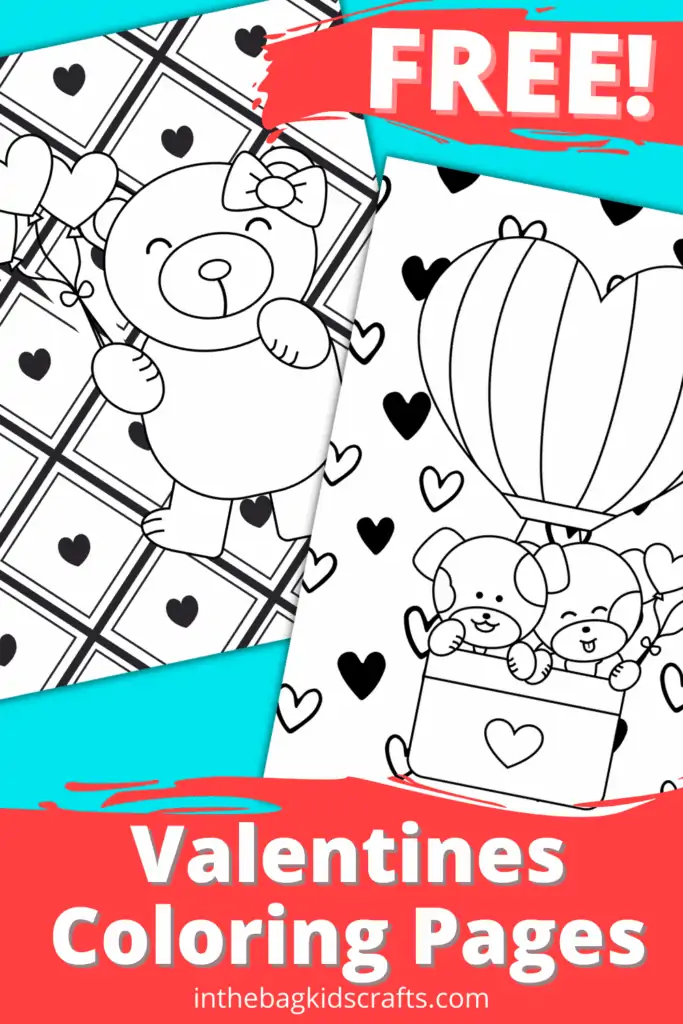 Valentines coloring pages for kids free â in the bag kids crafts