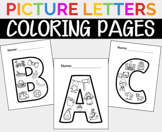 Alphabet picture letters coloring pages printable coloring pages for kids abc printable letters coloring pages for prek k