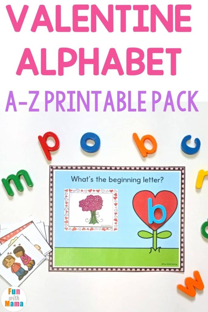 Printable alphabet valentines activities