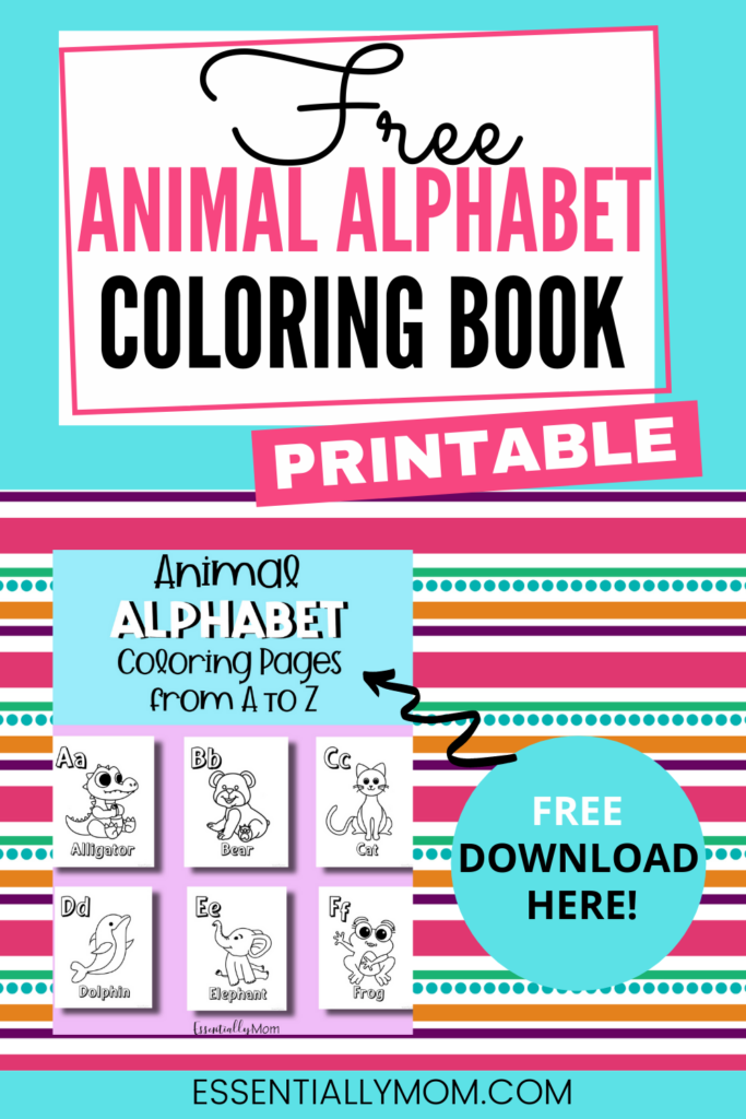 Printable animal alphabet coloring pages