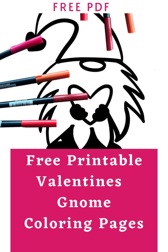 Free printable valentines gnome coloring pages â extraordinary chaos