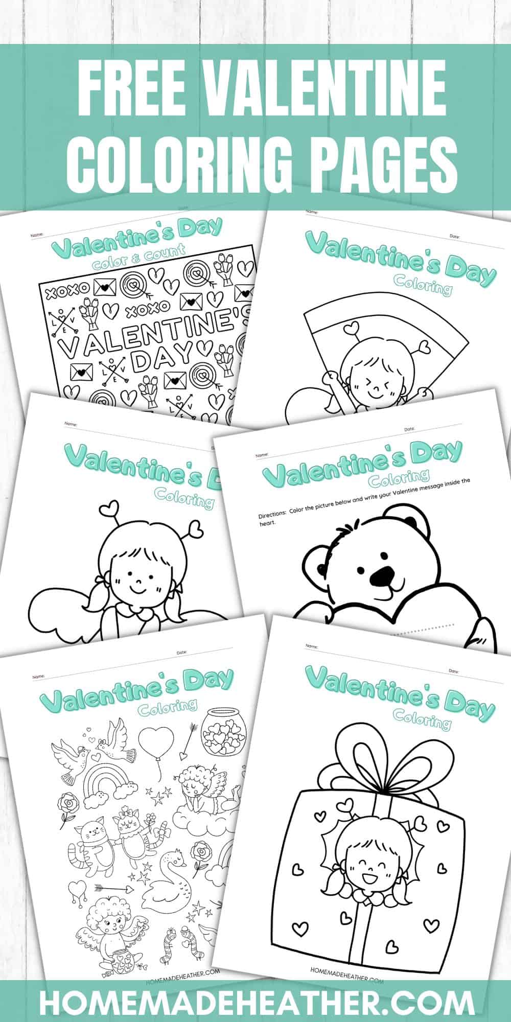 Free printable valentine coloring pages homemade heather