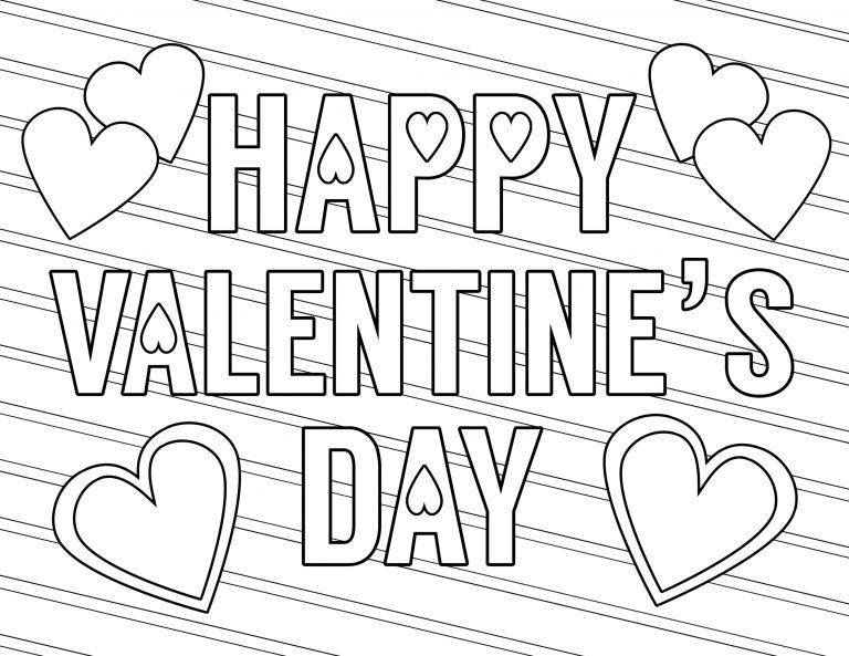 Free printable valentine coloring pages