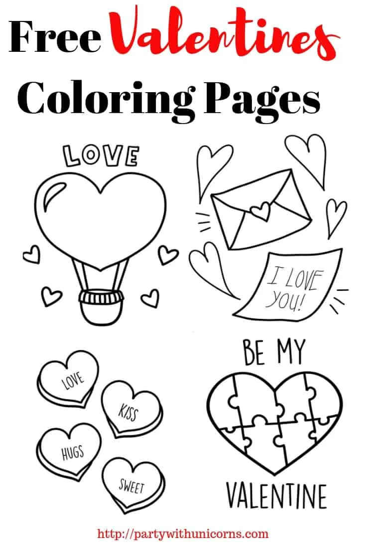 Valentines coloring pages