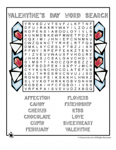 Valentines day word worksheets woo jr kids activities childrens publishing