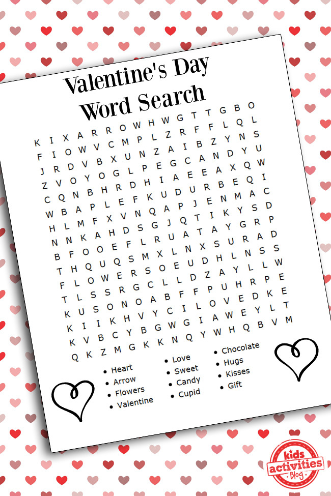 Fun free printable valentines day word search kids activities blog