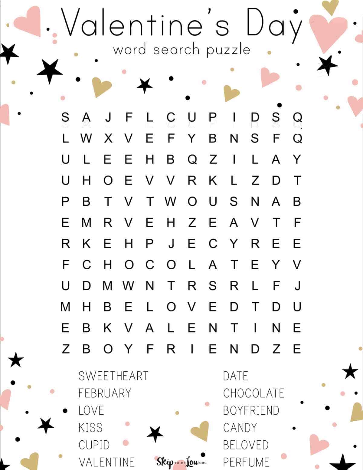 Free valentines day word search printables skip to my lou