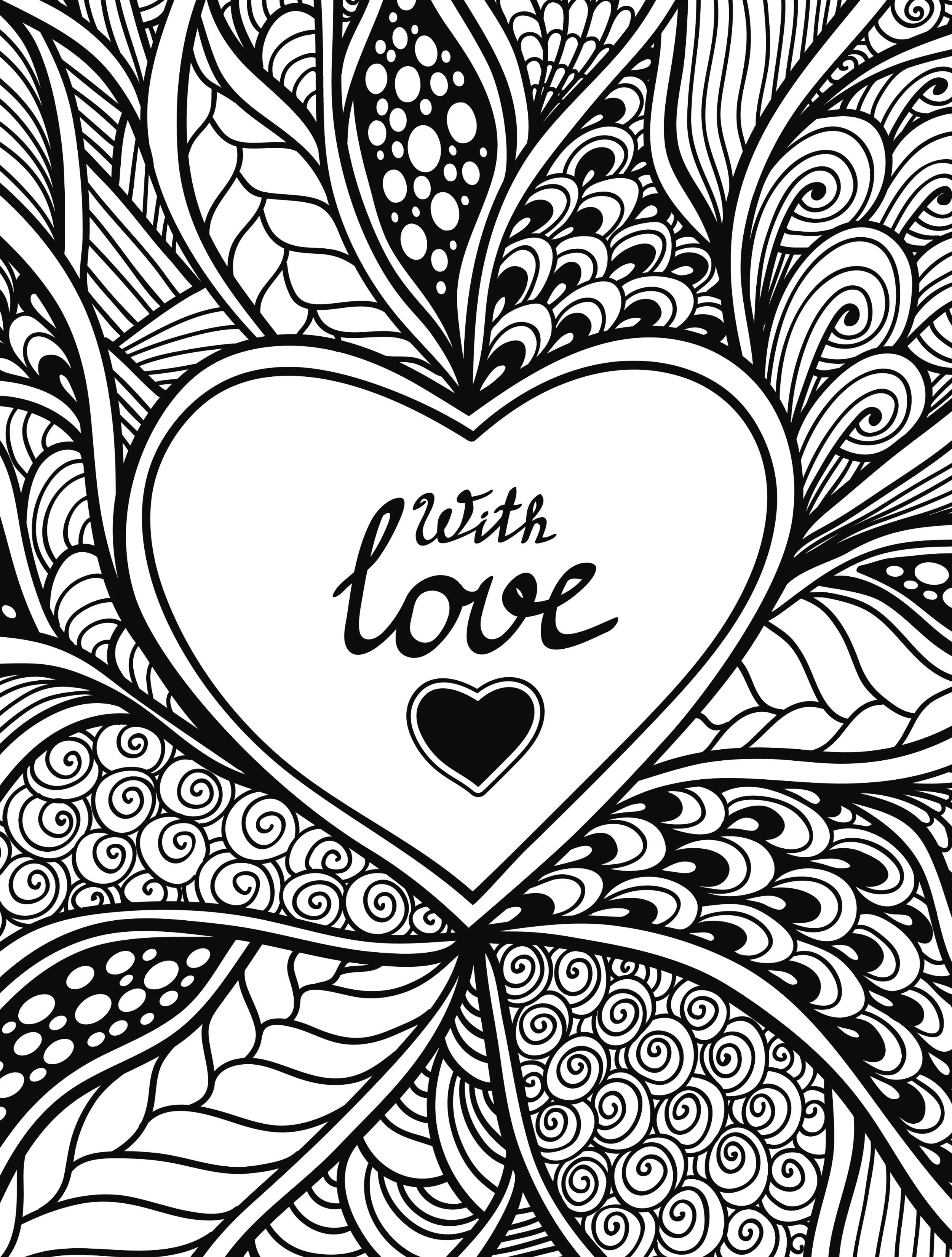 Valentines day coloring pages for adults