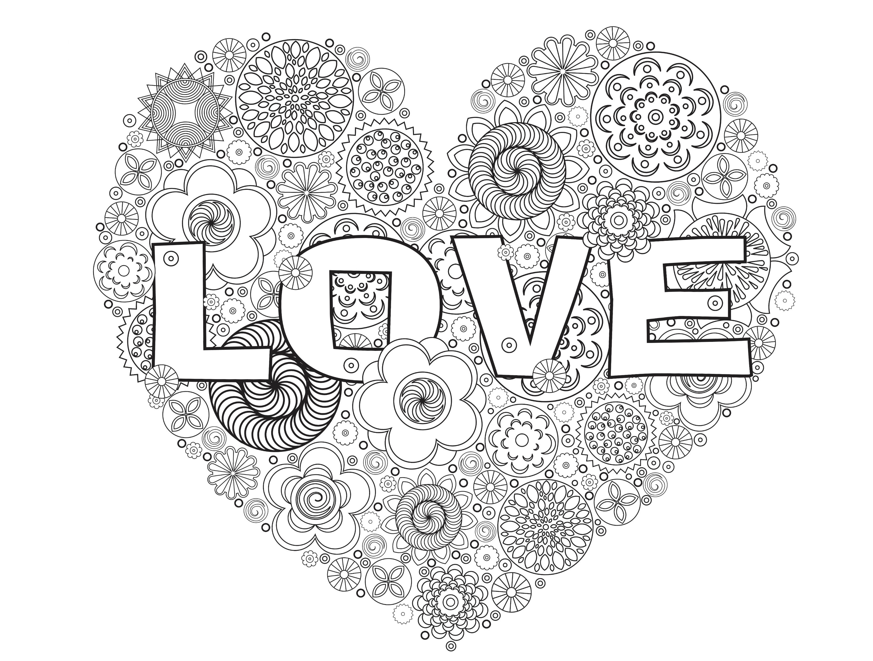 Valentines day coloring pages for adults