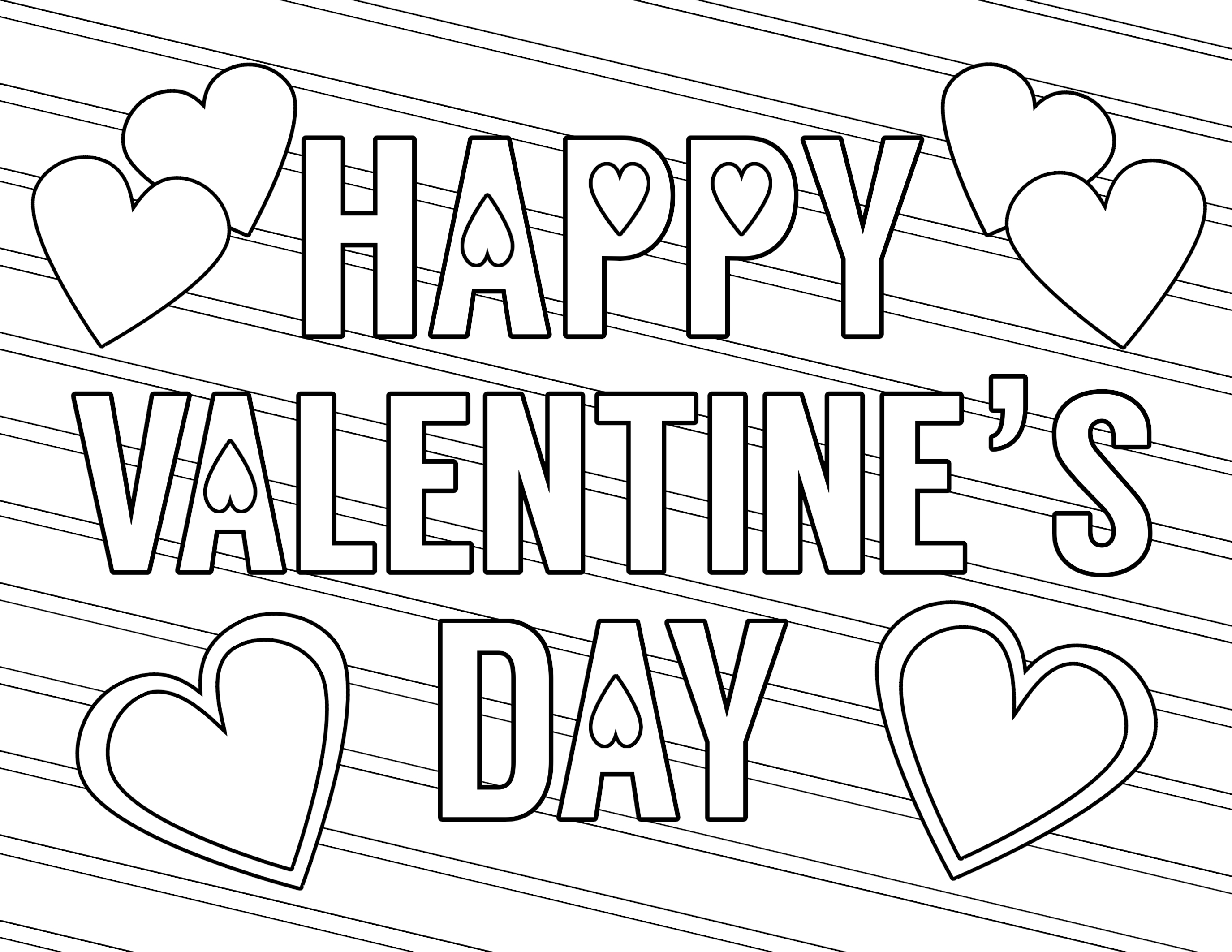 Free printable valentine coloring pages