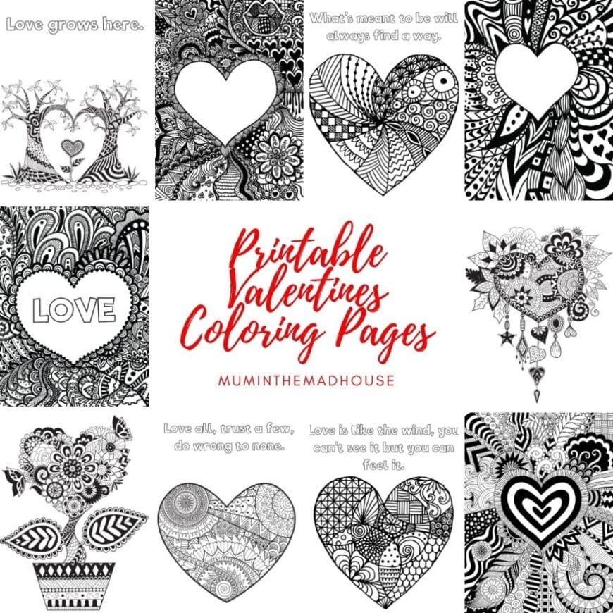 Free printable valentines coloring pages mum in the madhouse