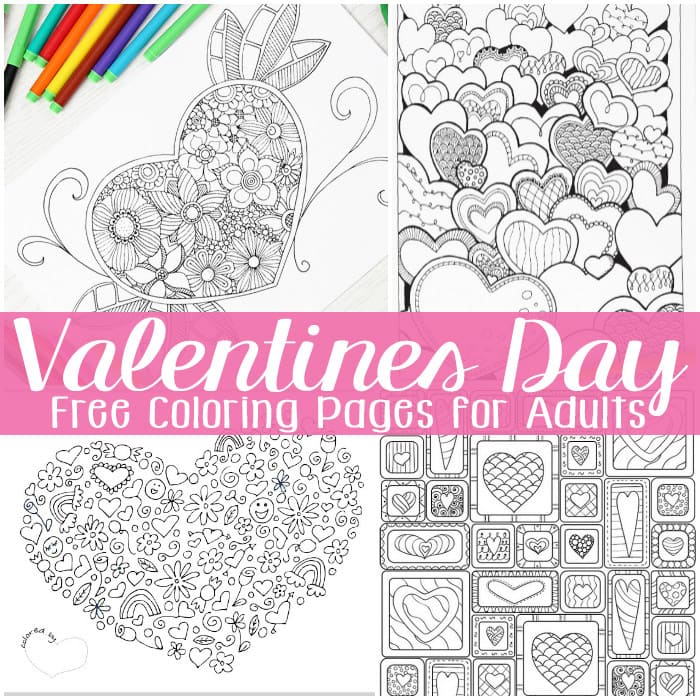 Free valentines day coloring pages for adults