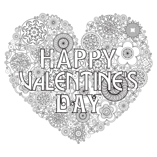 Free printable valentines day coloring pages for kids and adults