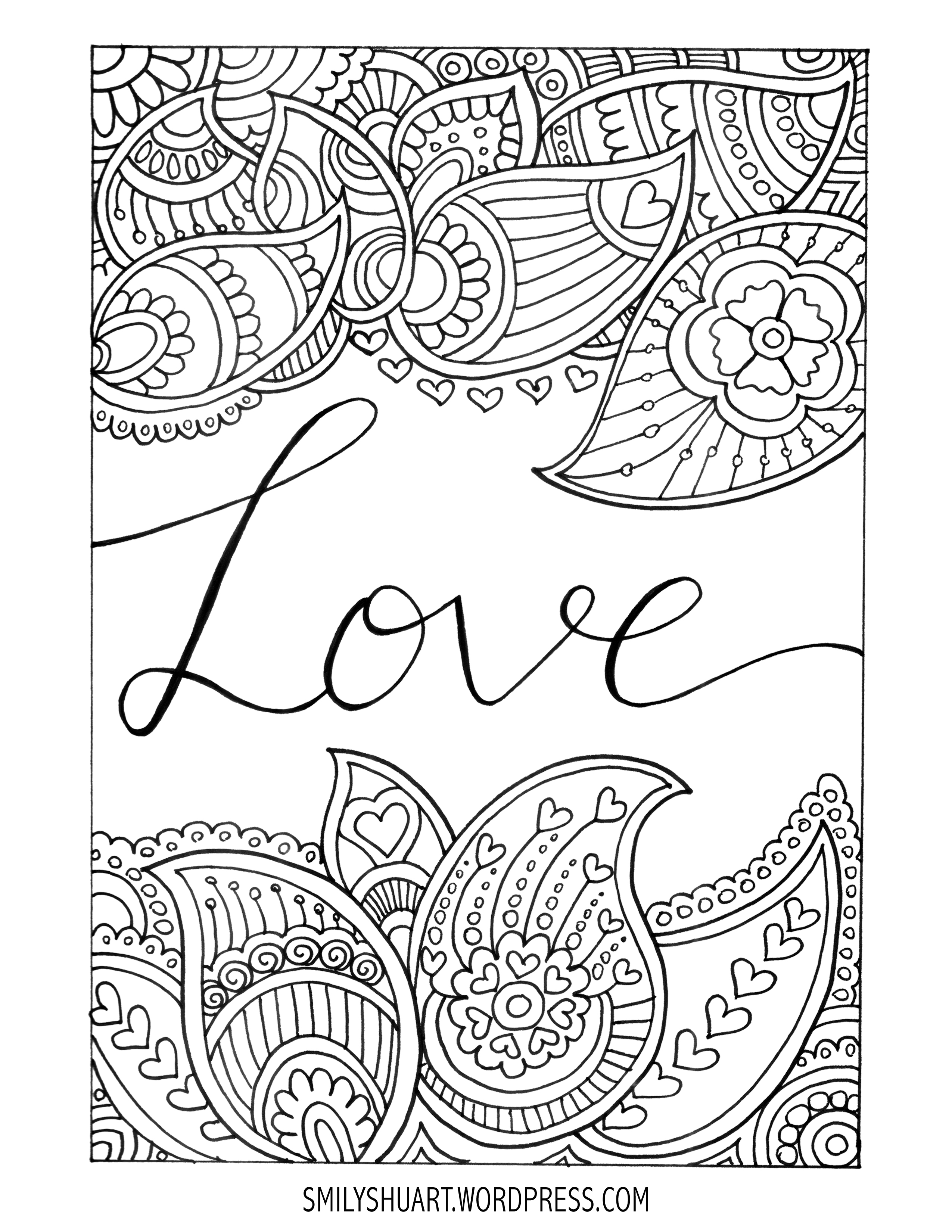 Free printable valentines coloring sheet â