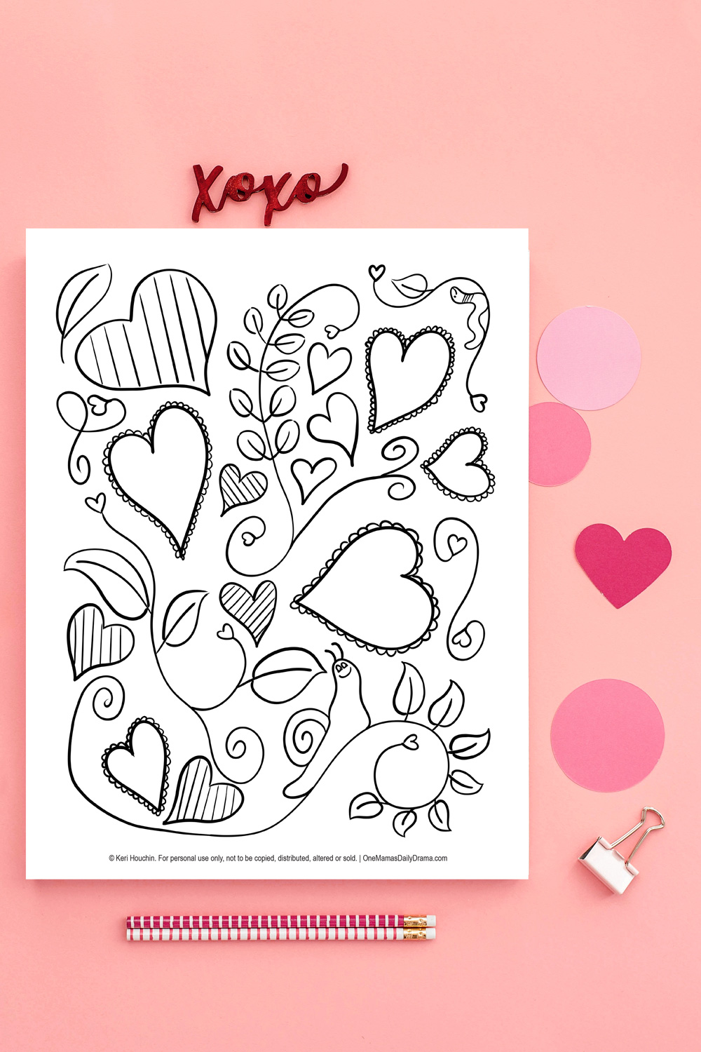 Valentines day coloring pages free printable for kids and adults