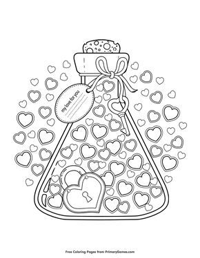 Free printable valentines day coloring pages for adults