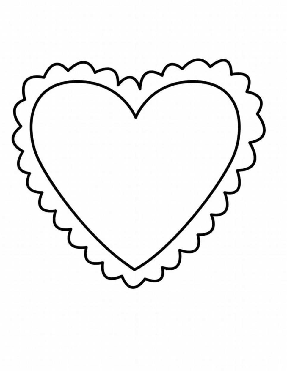 Valentine heart coloring pages