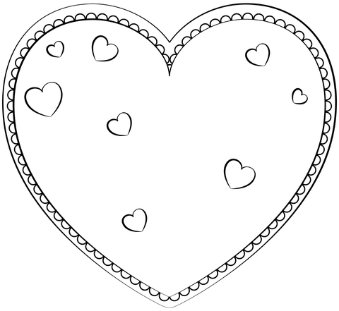 Valentine heart coloring page free printable coloring pages