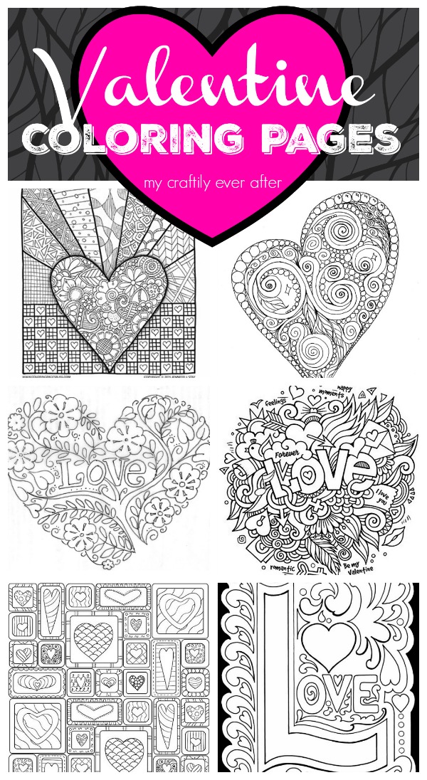 Printable valentines day coloring pages