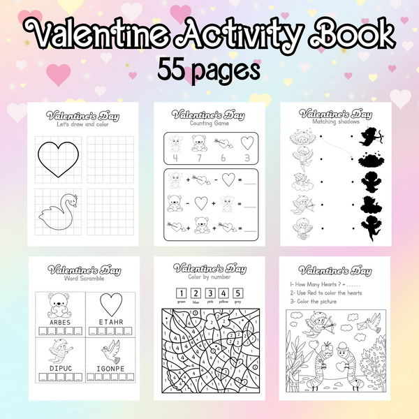 Printable valentines day activity and coloring book â cassie smallwood