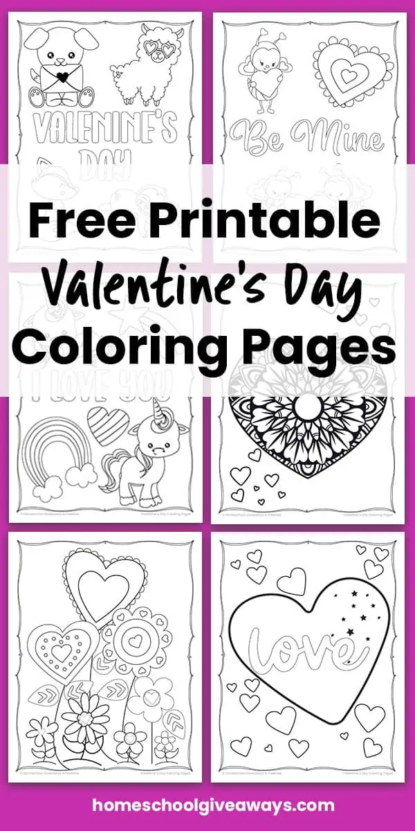 Free printable valentines day coloring pages