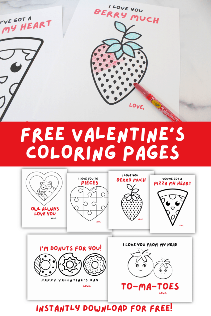 Valentines day coloring pages