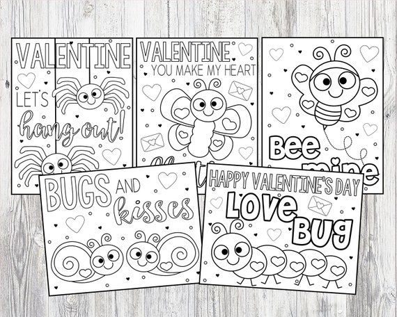 Printable love bug valentines day coloring pages for kids