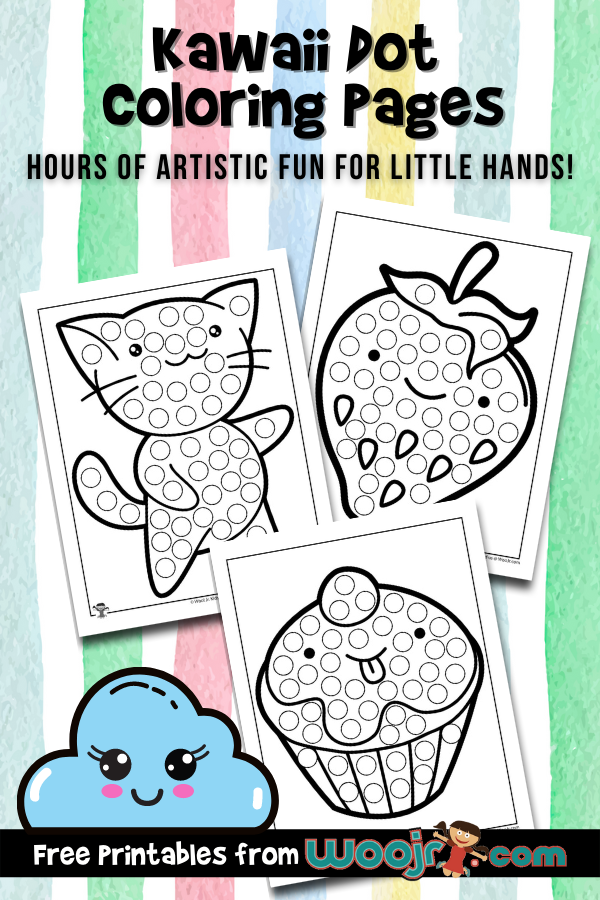 Kawaii dot coloring pages woo jr kids activities childrens publishing