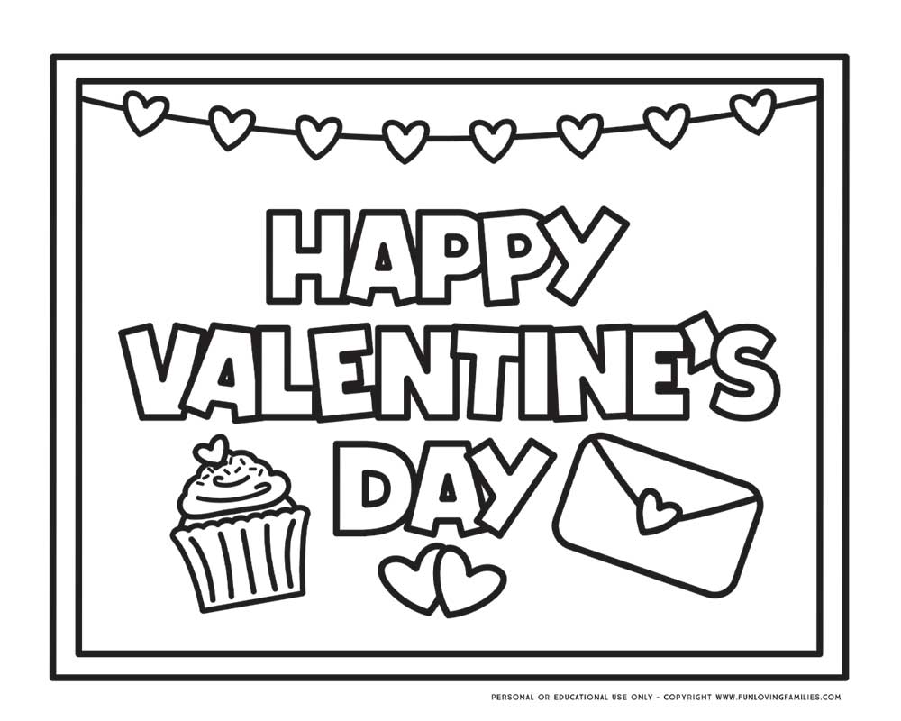 Valentines day coloring pages