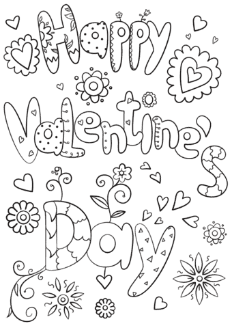 Free valentines coloring pages