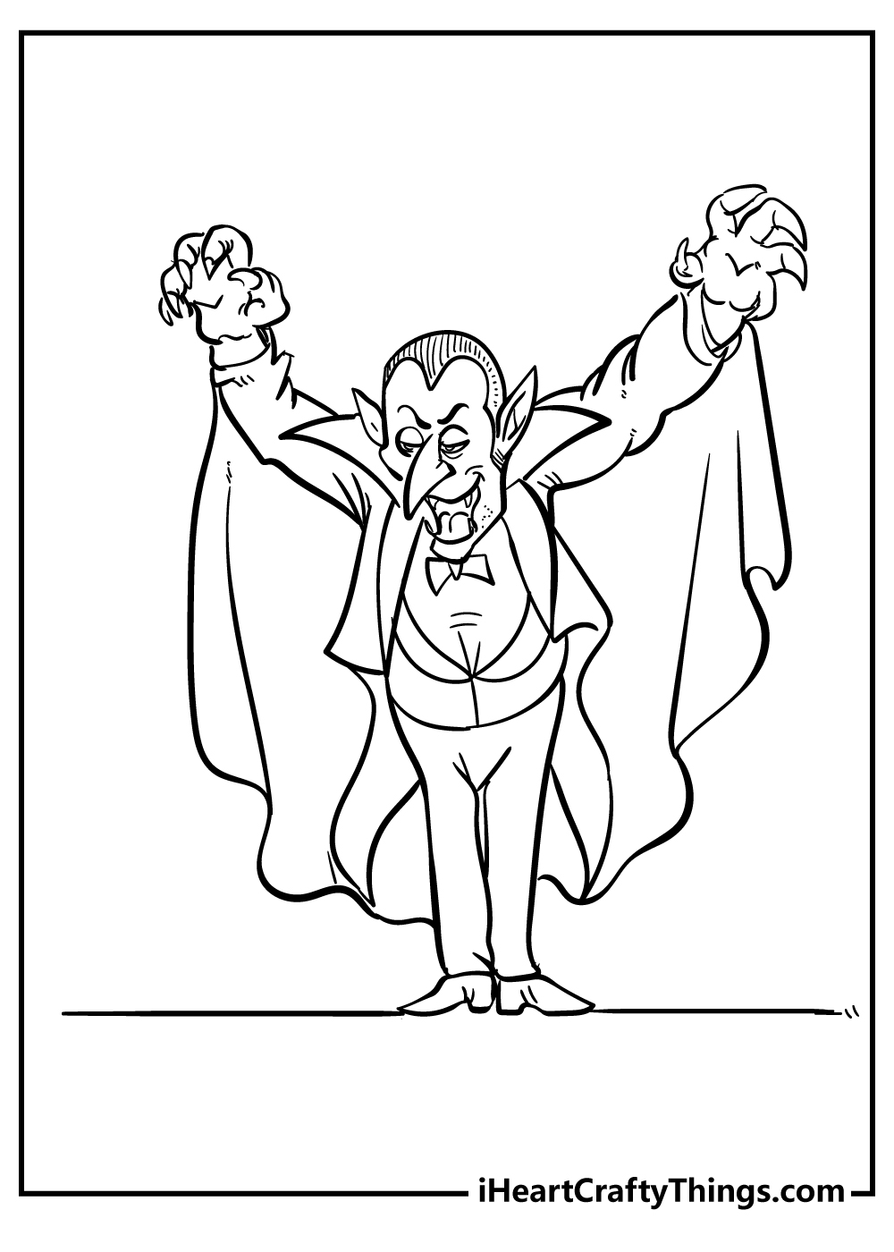 Vampire coloring pages free printables