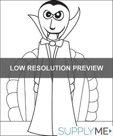 Printable vampire coloring page for kids â