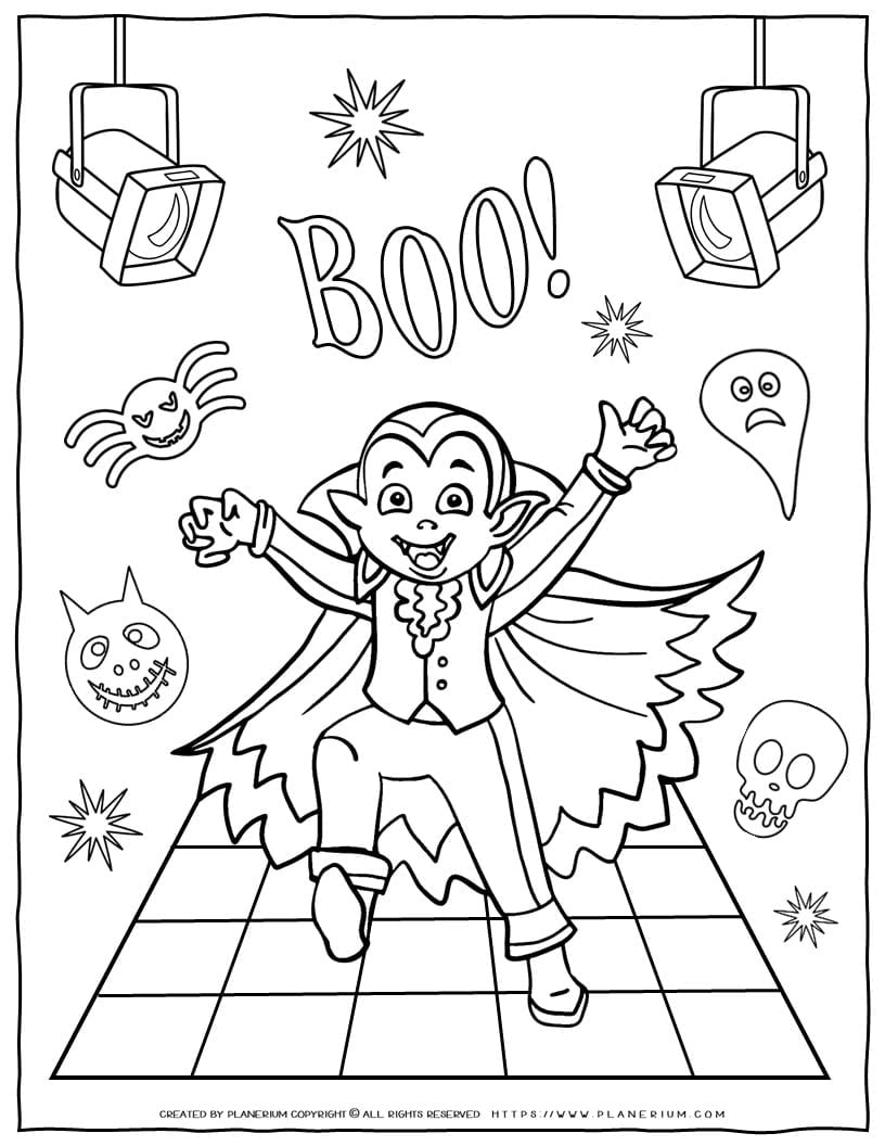 Vampire coloring page