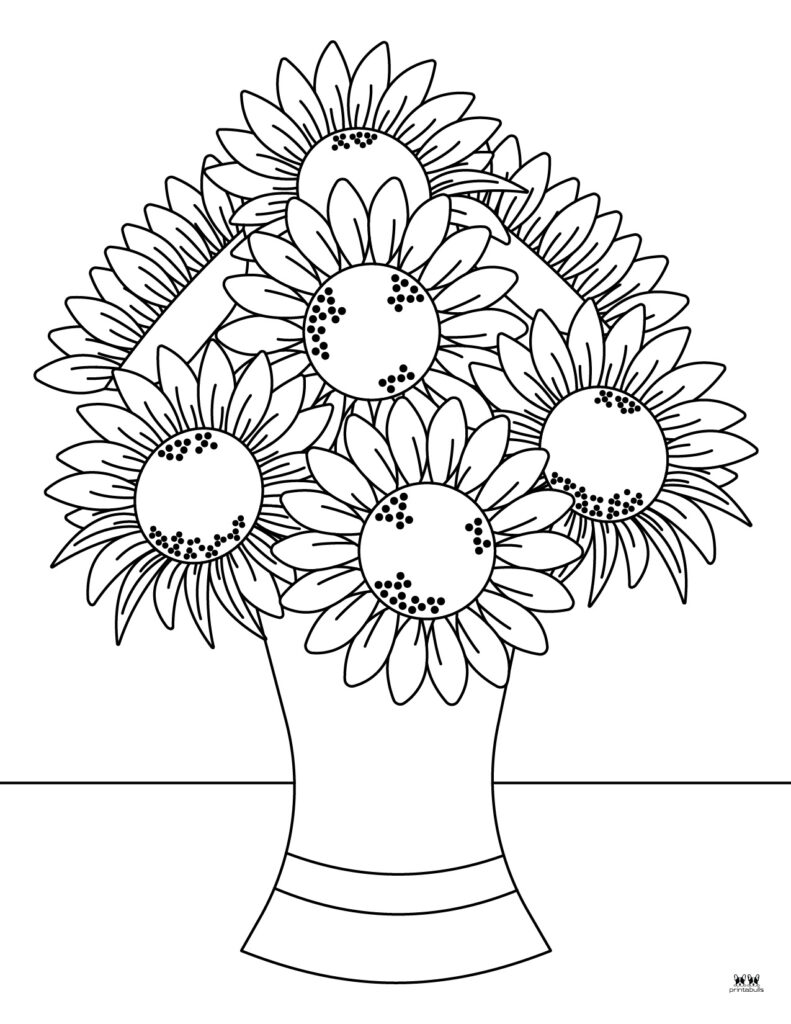 Flower coloring pages