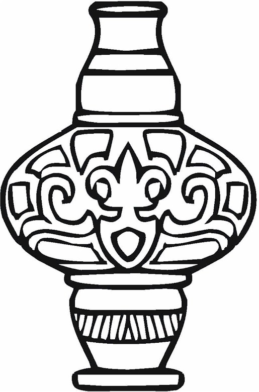 Vase pottery coloring page