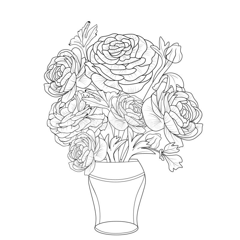 Vase coloring stock illustrations â vase coloring stock illustrations vectors clipart