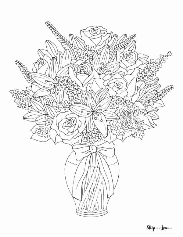 Flower coloring pages skip to my lou