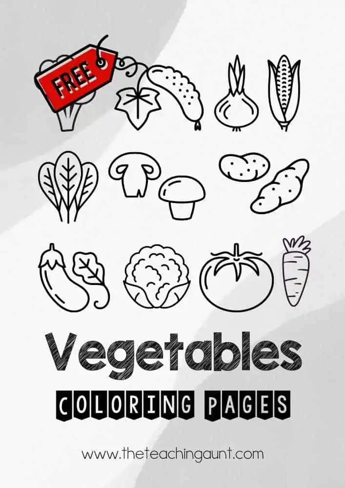 Vegetables coloring pages