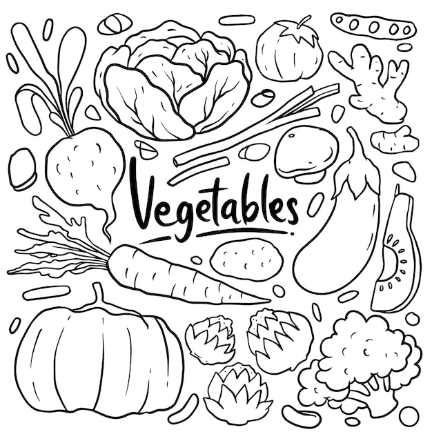 Vegetable coloring pages images