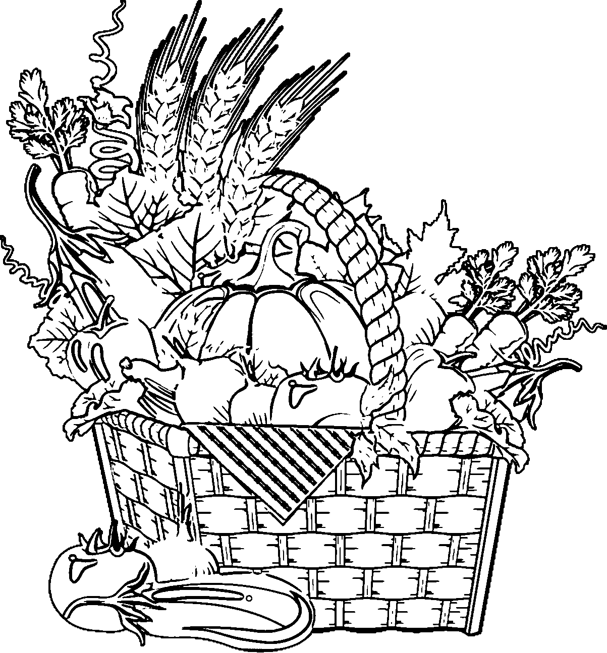 Vegetable coloring pages