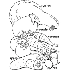 Top free printable vegetables coloring pages online