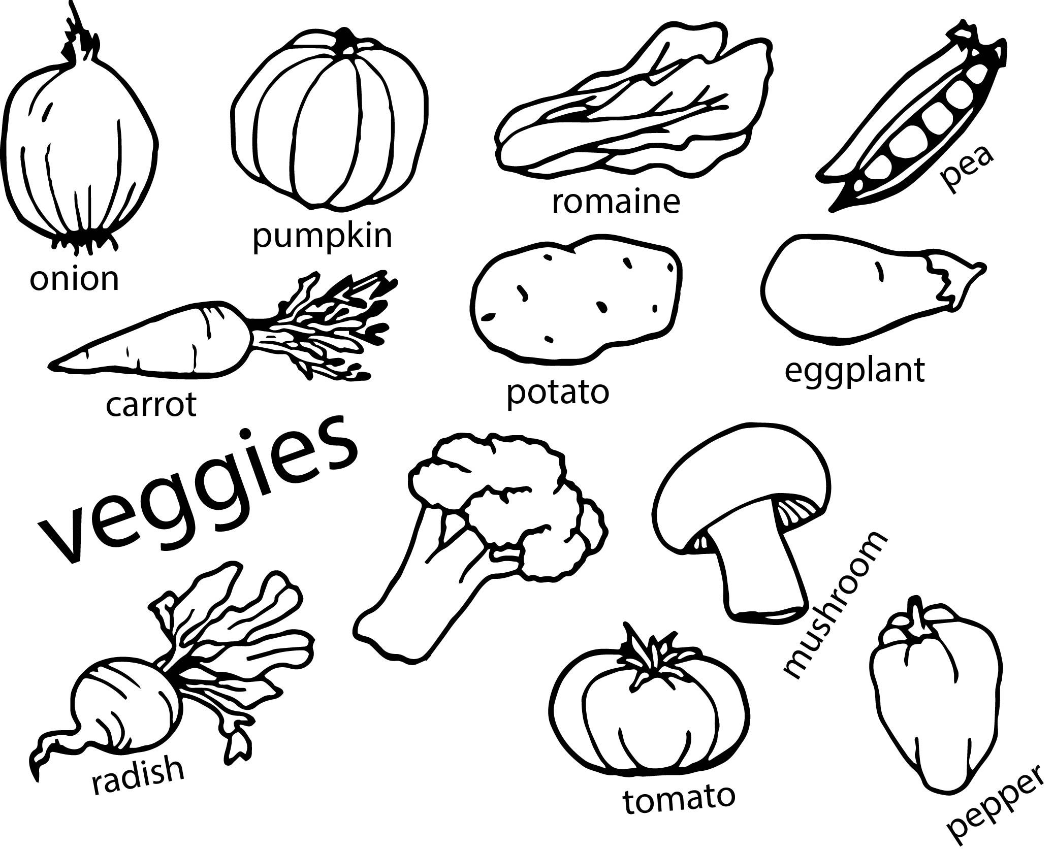 Nice vegetables coloring page vegetable coloring pages garden coloring pages fruit coloring pages