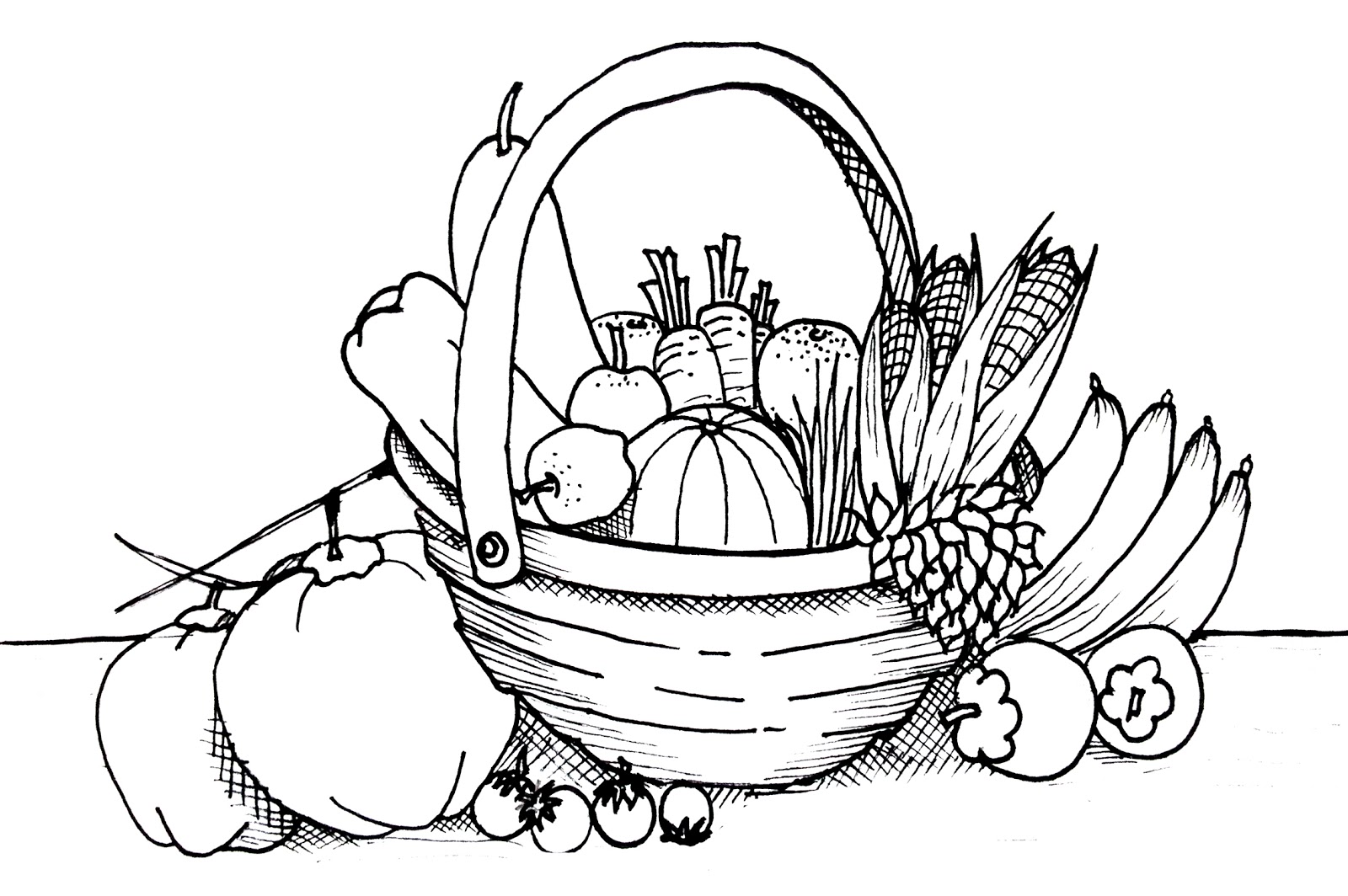 Vegetable coloring pages