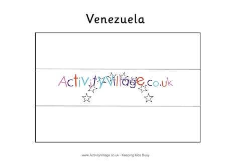 Venezuela flag louring page