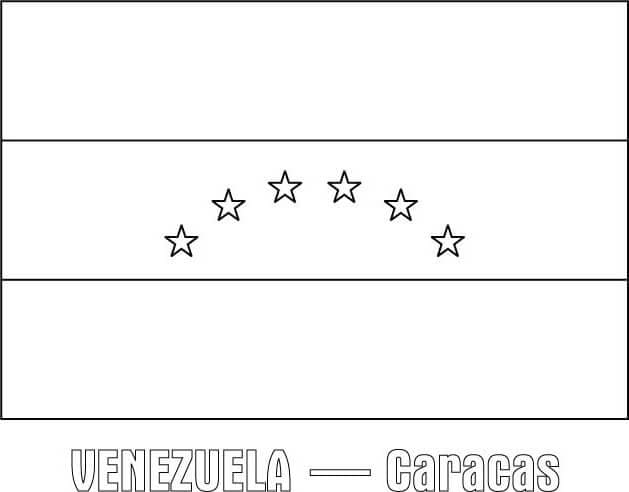 Free printable venezuela flag coloring page